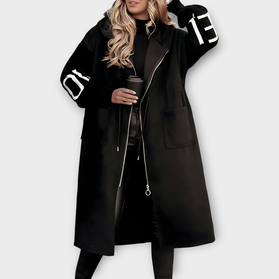 Statement Sleeve Longline Hooded Coat