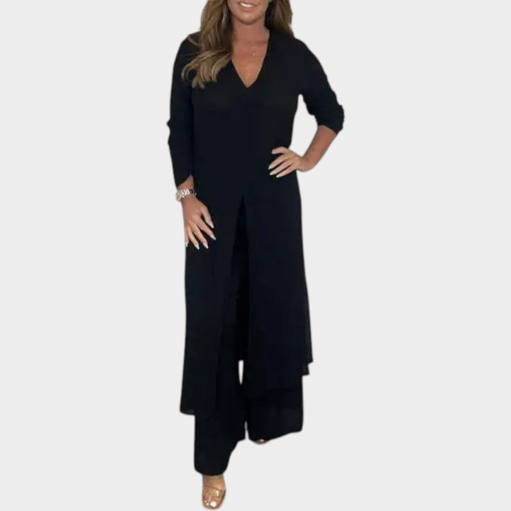 Elegant Long Tunic Two-Piece Set
