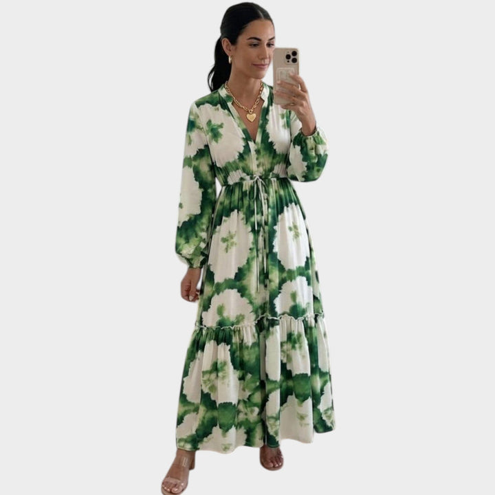 Bohemian Tie-Dye Maxi Dress