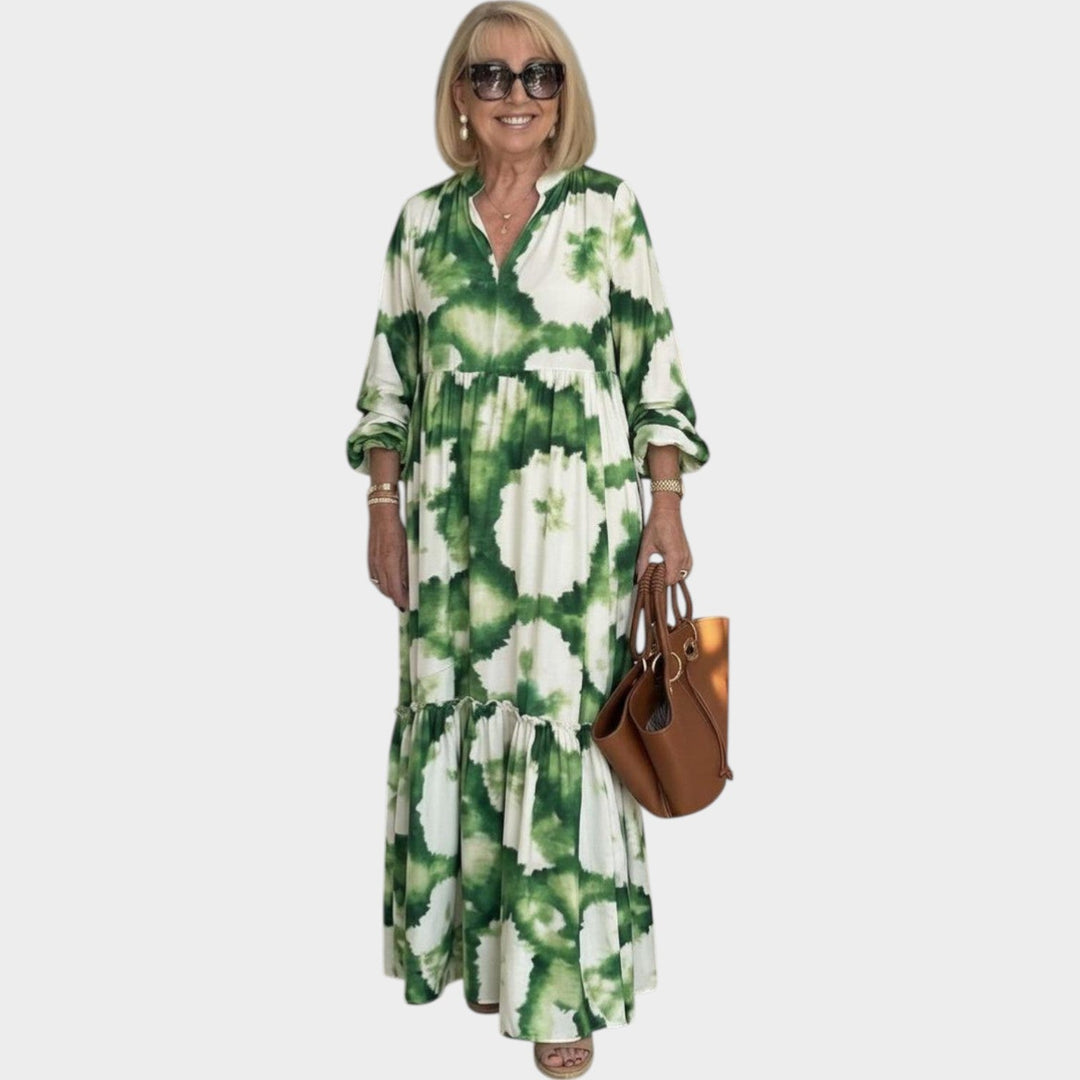 Bohemian Tie-Dye Maxi Dress