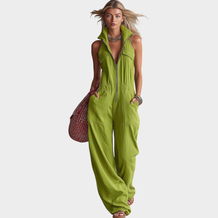Chic Utility Zip Jumpsuit