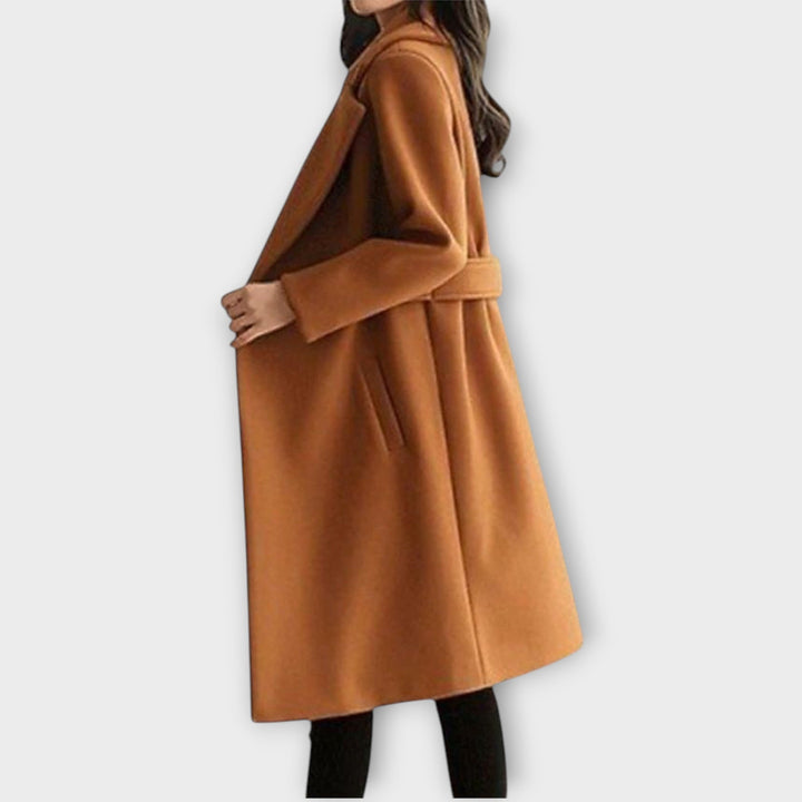 Elegant Longline Wool-Blend Coat