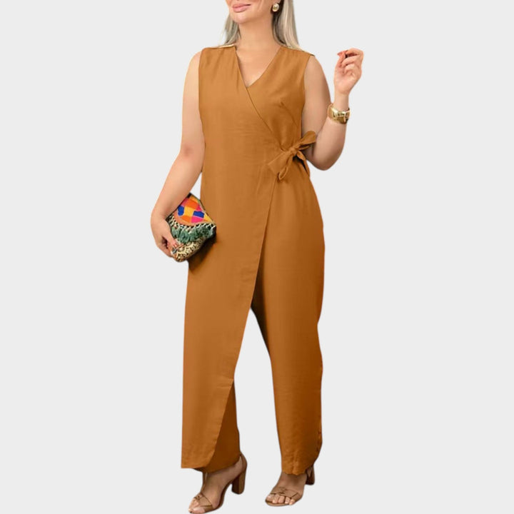 Sleeveless Wrap Jumpsuit