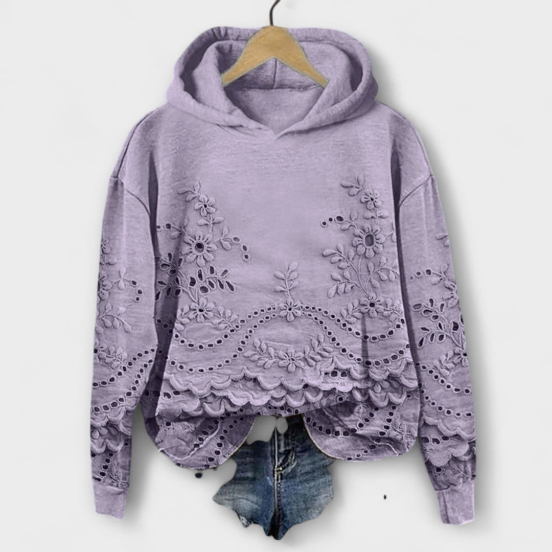 Grace – Vintage Hoodie with Floral Design