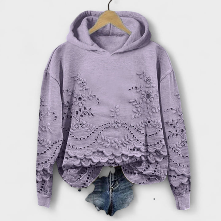 Grace – Vintage Hoodie with Floral Design