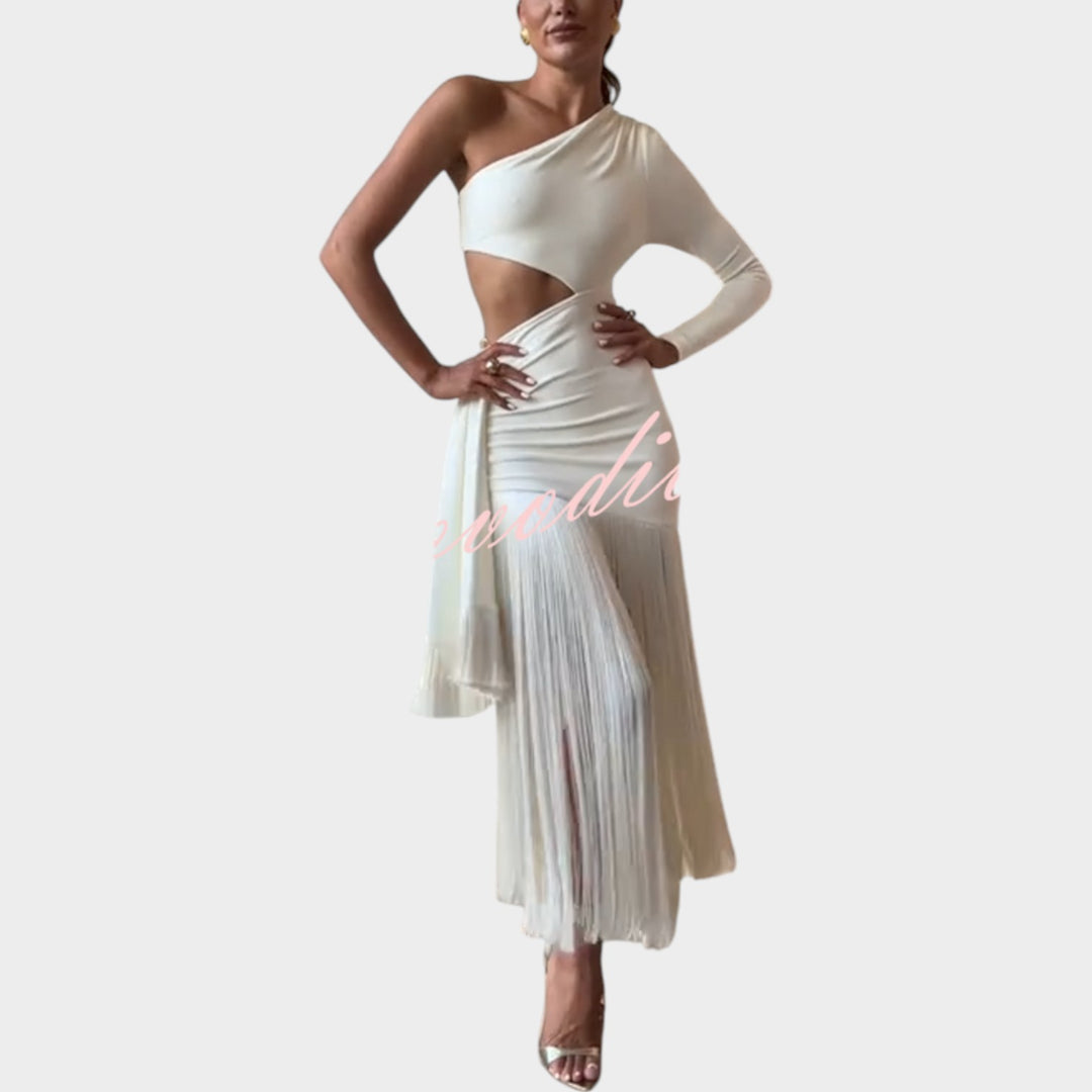 Riviera Fringe Evening Dress