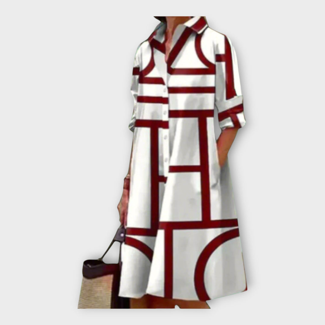 Handmade Dress with Geometric Pattern