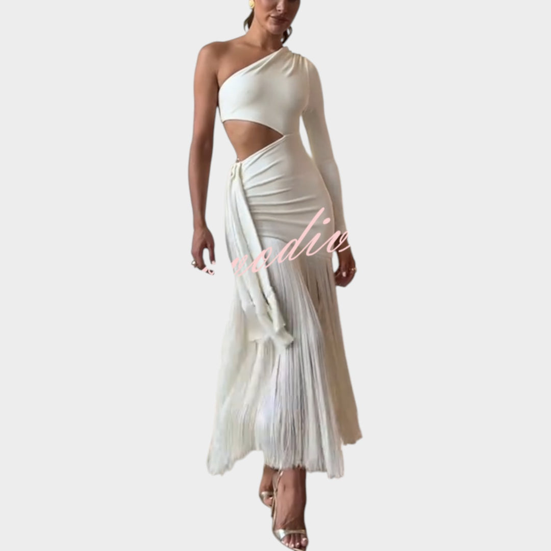 Riviera Fringe Evening Dress