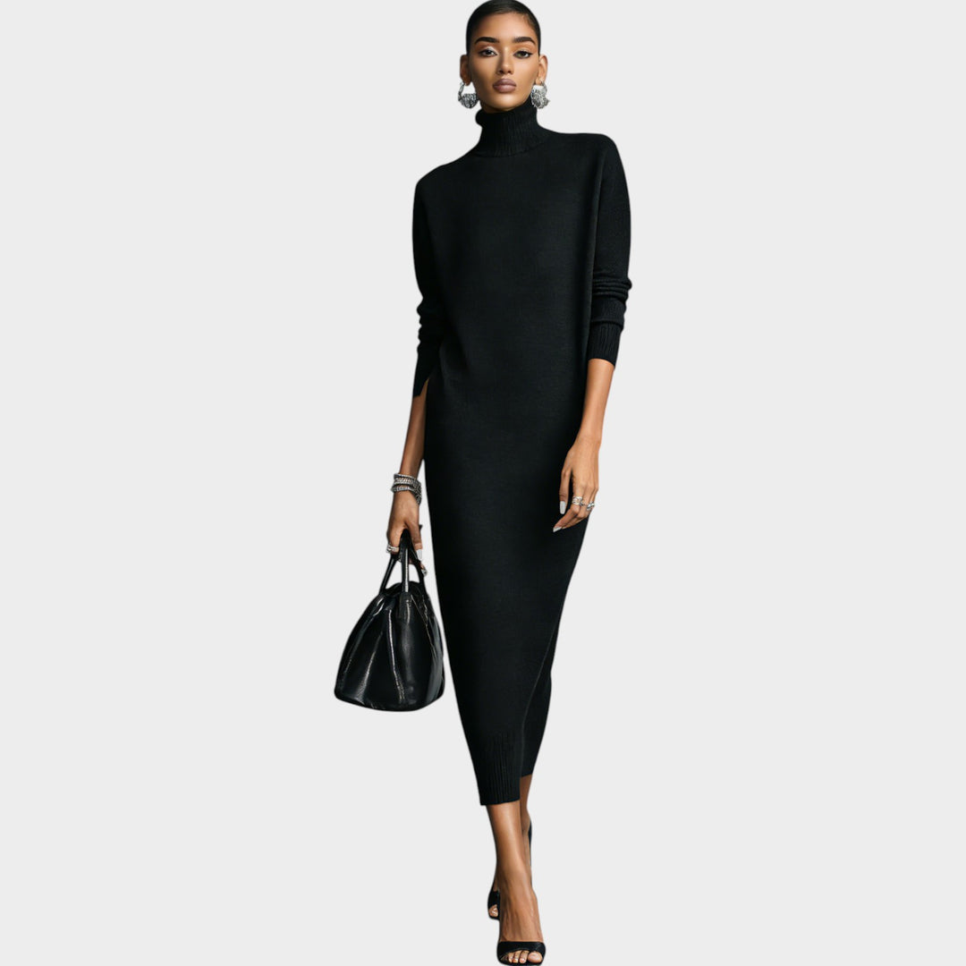Effortless Turtleneck Midi Dress