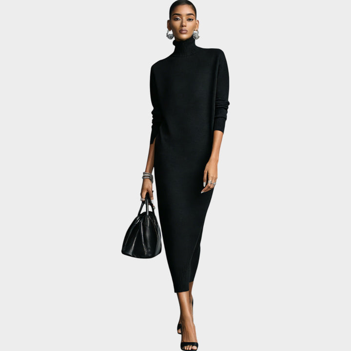 Effortless Turtleneck Midi Dress