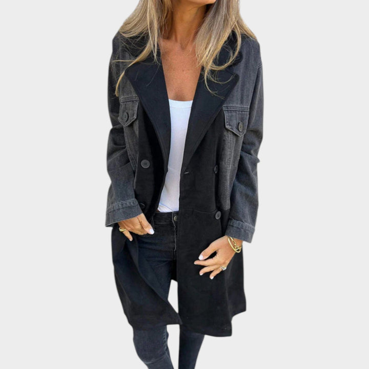 Color-Blocked Longline Trench Jacket