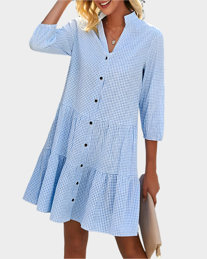 Chic Button-Front Shirt Dress