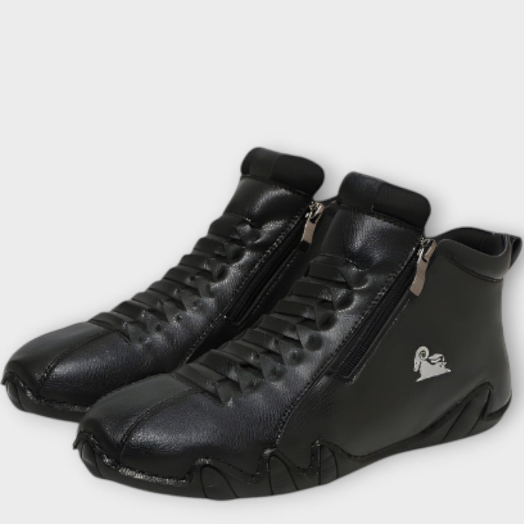 Sleek Minimalist Side-Zip Sneakers
