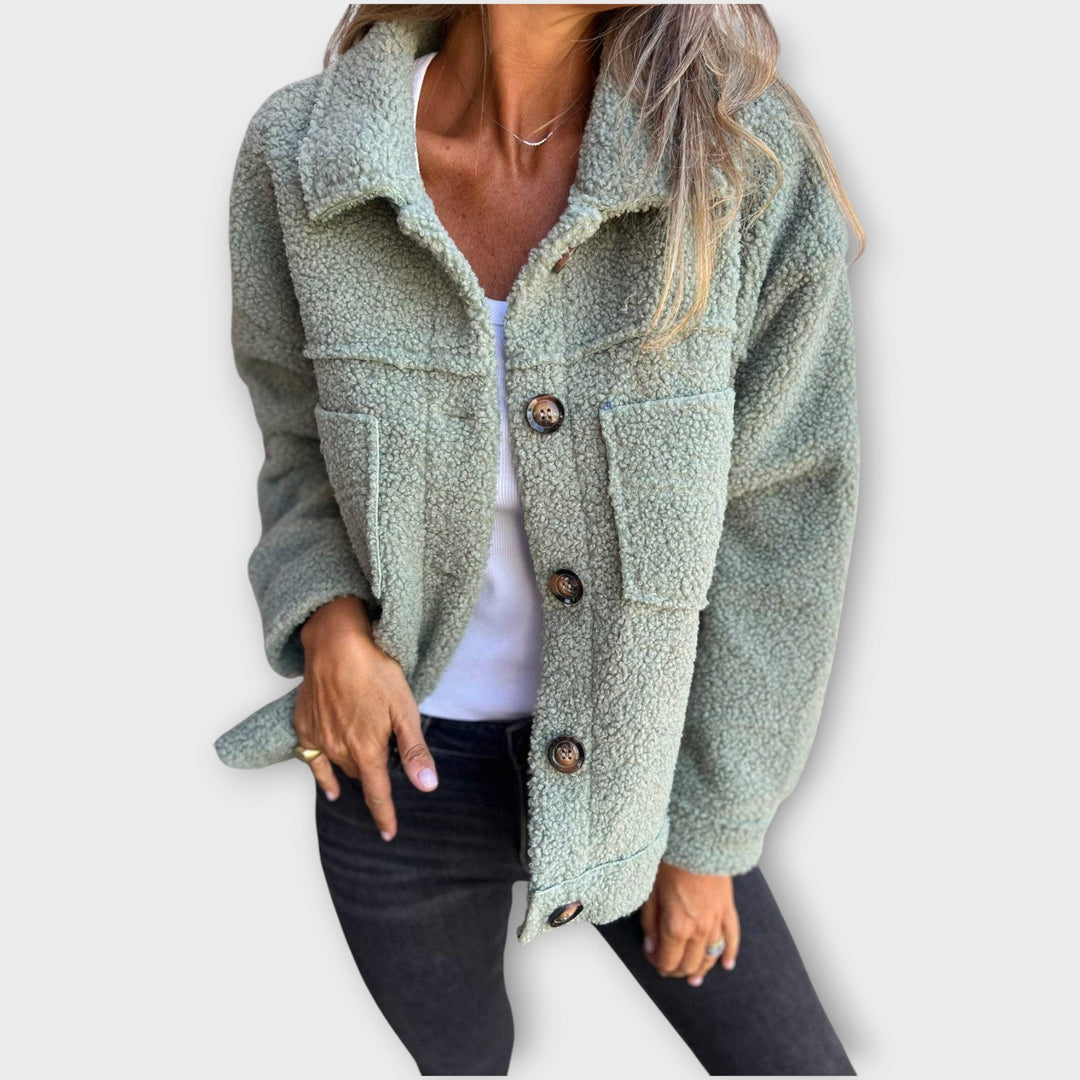 Charming Cozy Button-Up Sherpa Jacket