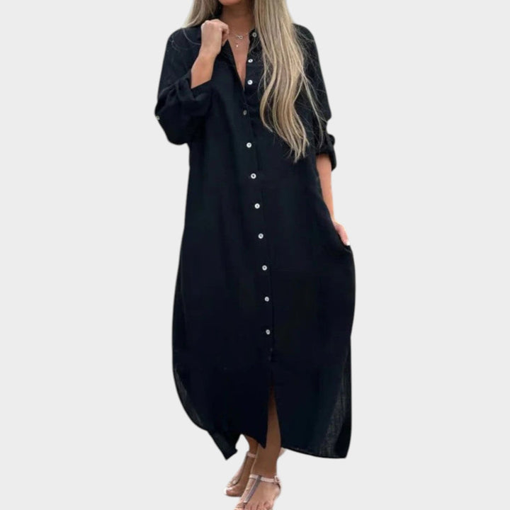 Effortless Button-Down Maxi Dress