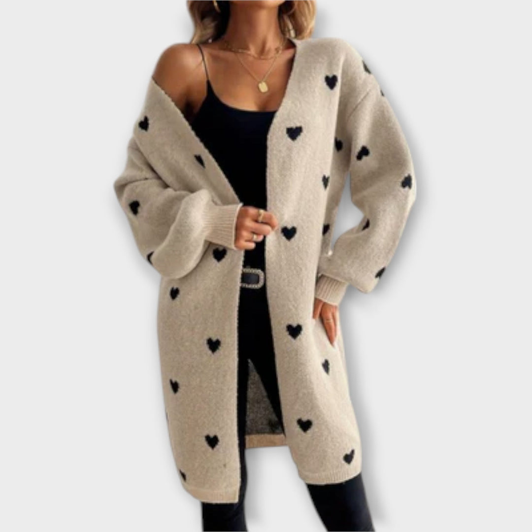 Julia - Heart-Embellished Cardigan