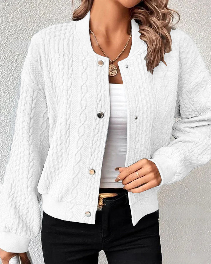 Elana™ - Relaxed Fit Button-Up Sweater