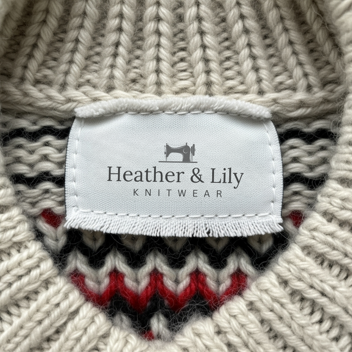 Sweater with Geometric Designs