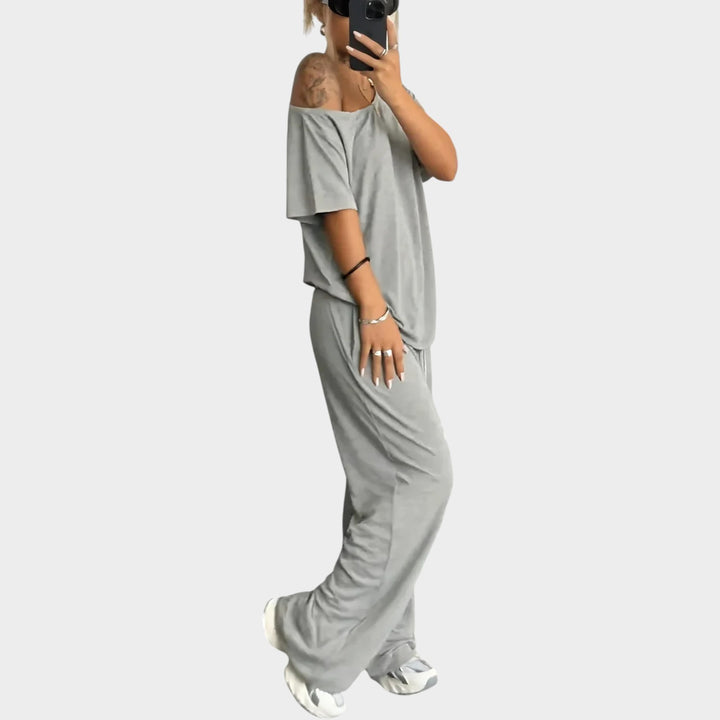 Relaxed Off-Shoulder Lounge Set
