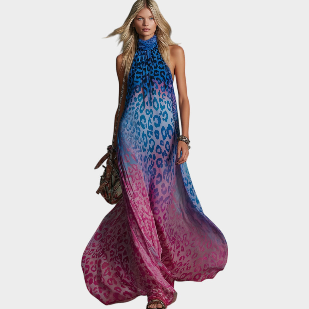 Flowing Halter Maxi Dress