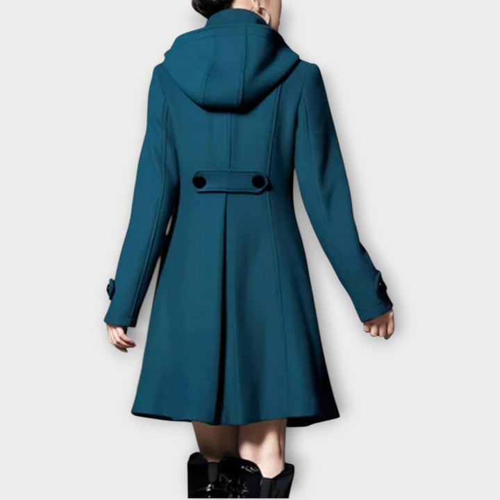 Chic Double-Breasted Flared Coat