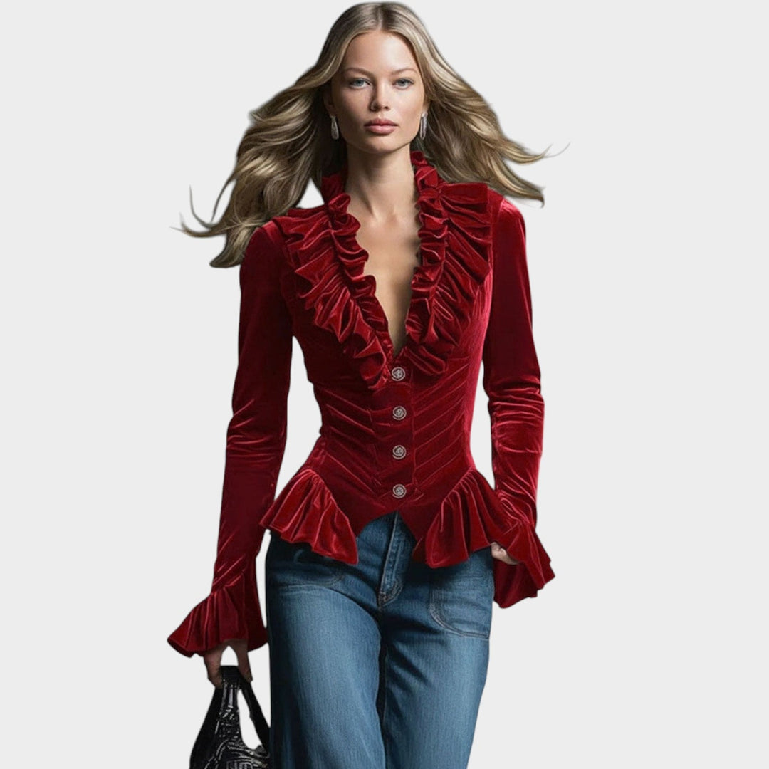 Statement Blouse with Ruffled Details