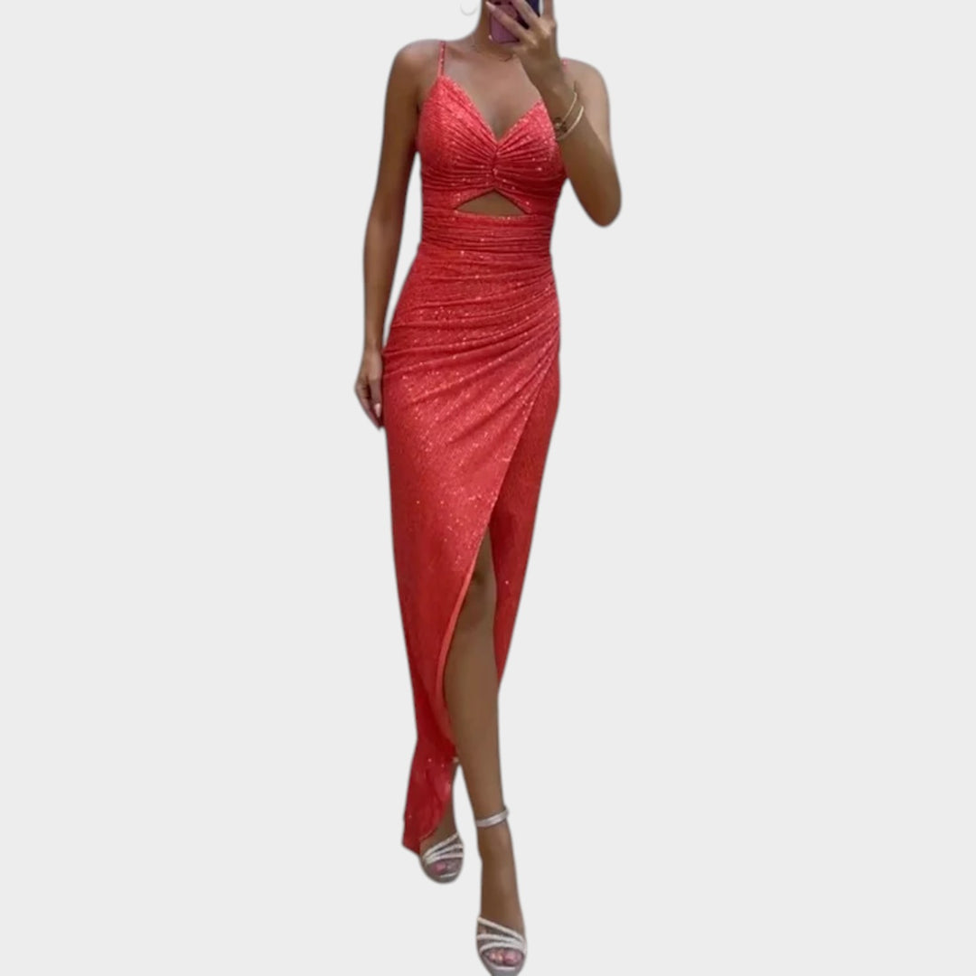 Glamour Cutout Evening Dress