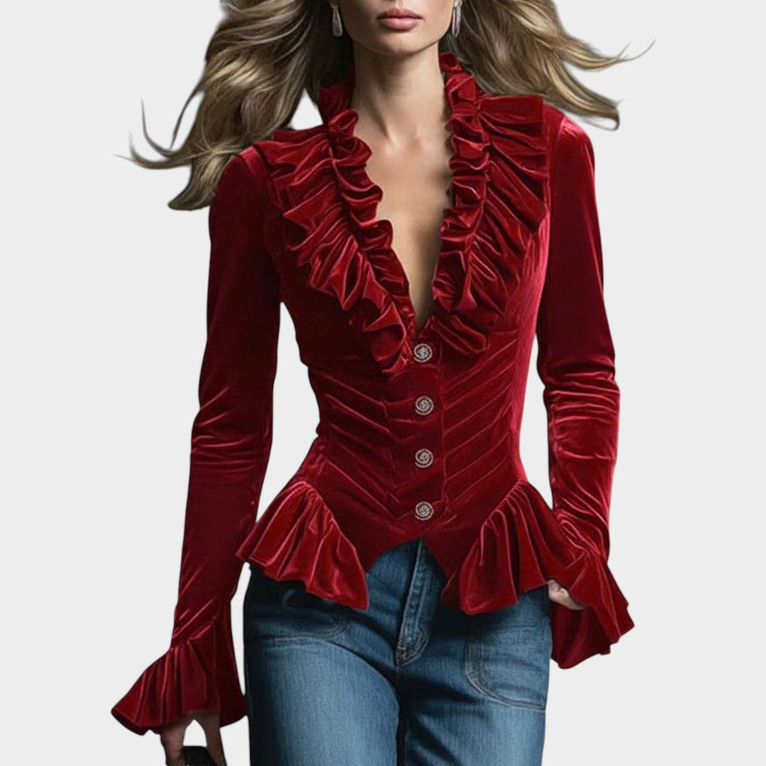 Statement Blouse with Ruffled Details