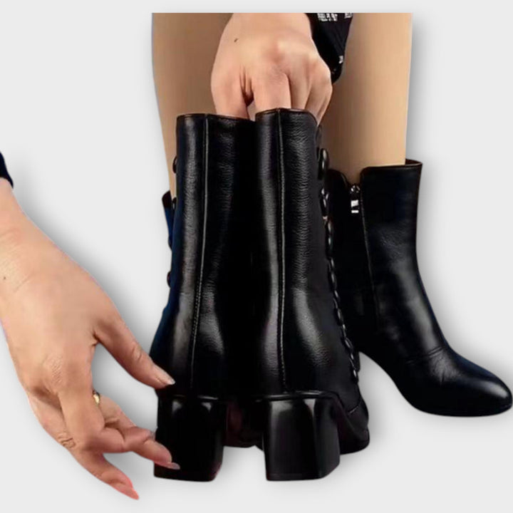 Chic Mid-Heel Ankle Booties