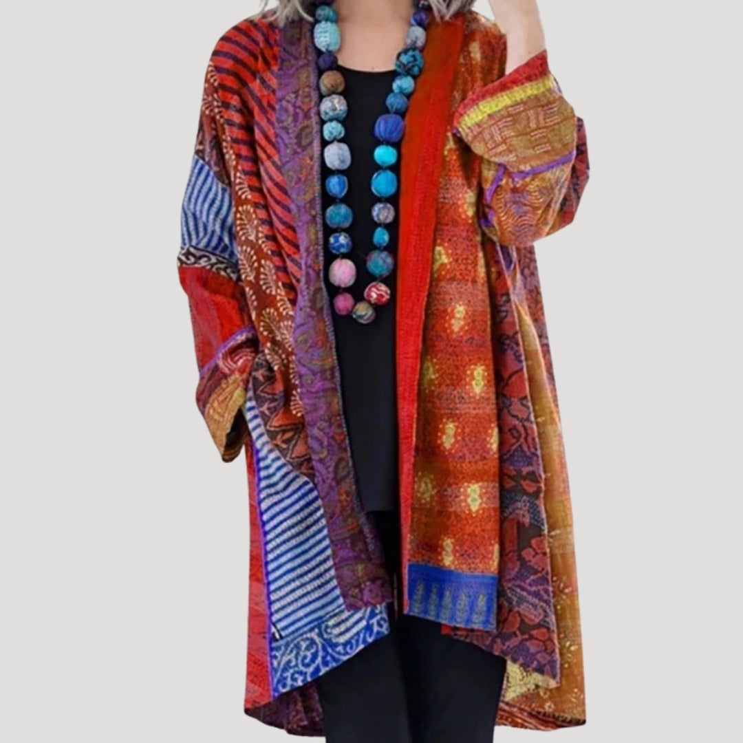 Bohemian Patchwork Kimono Cardigan