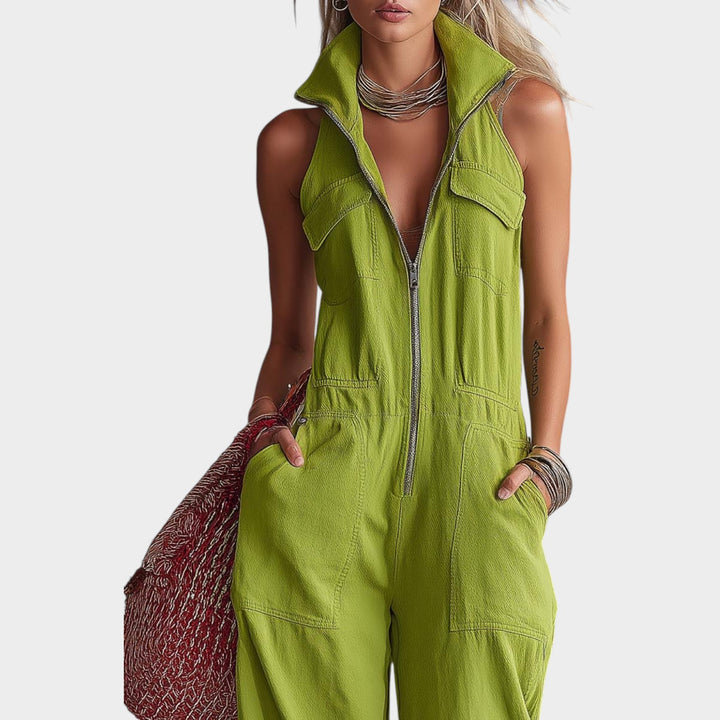 Chic Utility Zip Jumpsuit