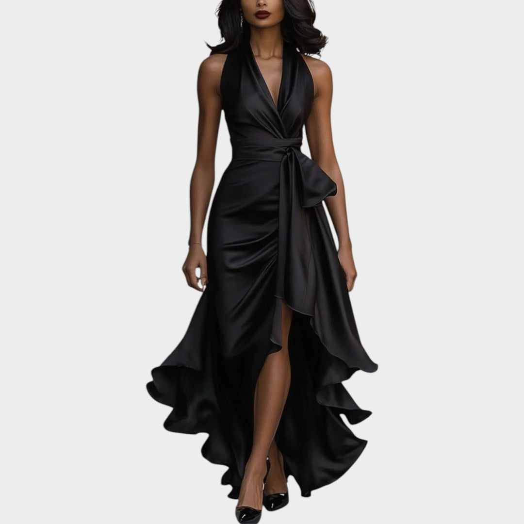 Halter Wrap Evening Gown