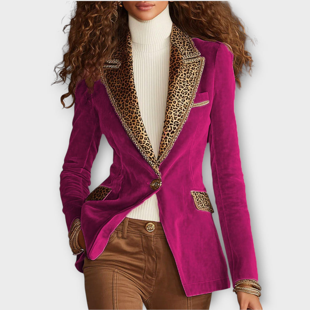 Statement Trim Velvet Tailored Blazer