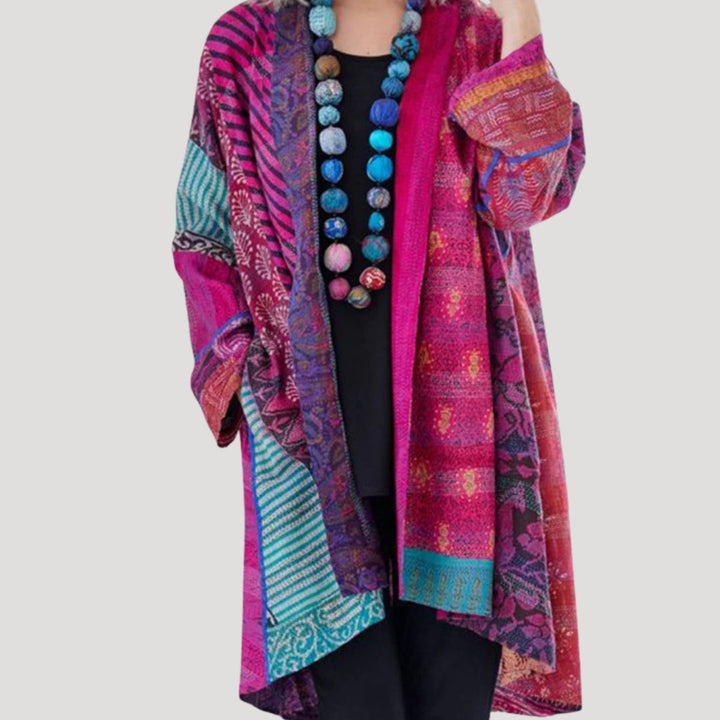 Bohemian Patchwork Kimono Cardigan