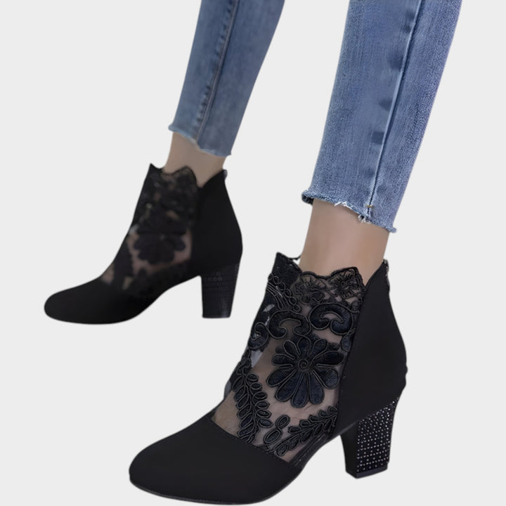 Lace Detail Statement Heels
