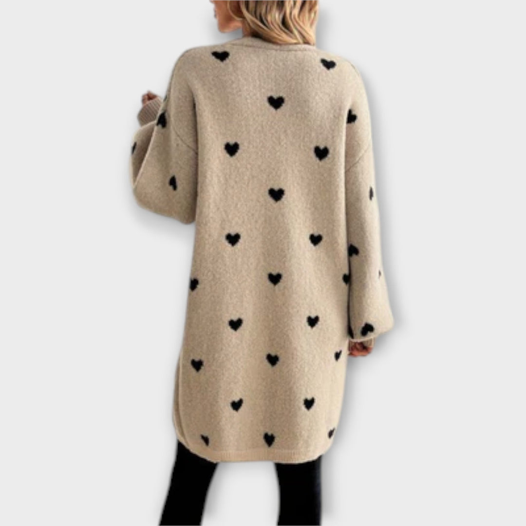 Julia - Heart-Embellished Cardigan