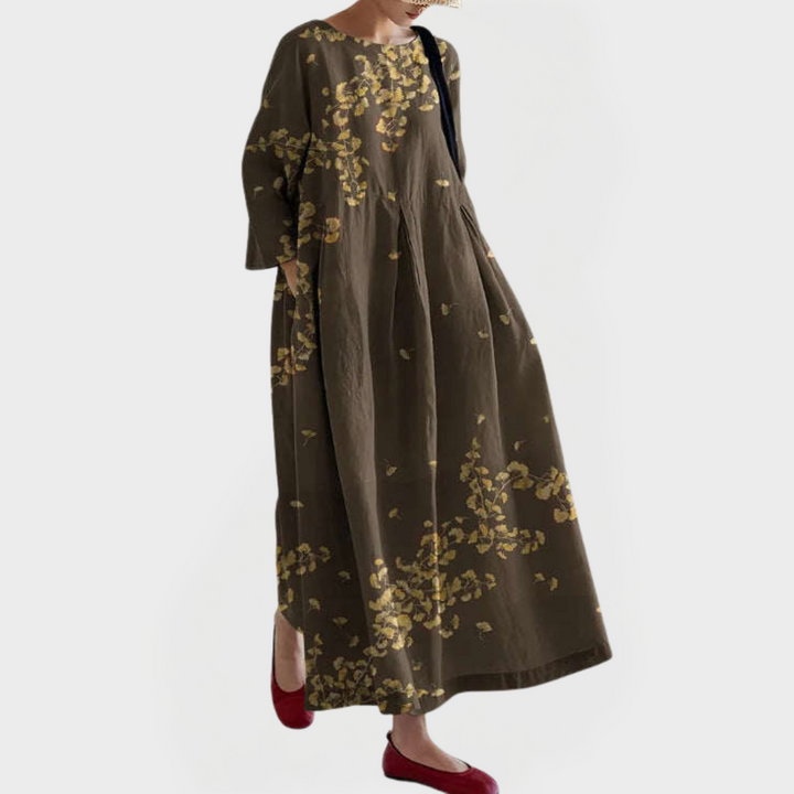 Embroidered Relaxed Maxi Dress