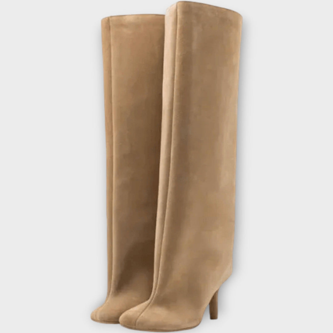 Suede Knee-High Boots by Mela