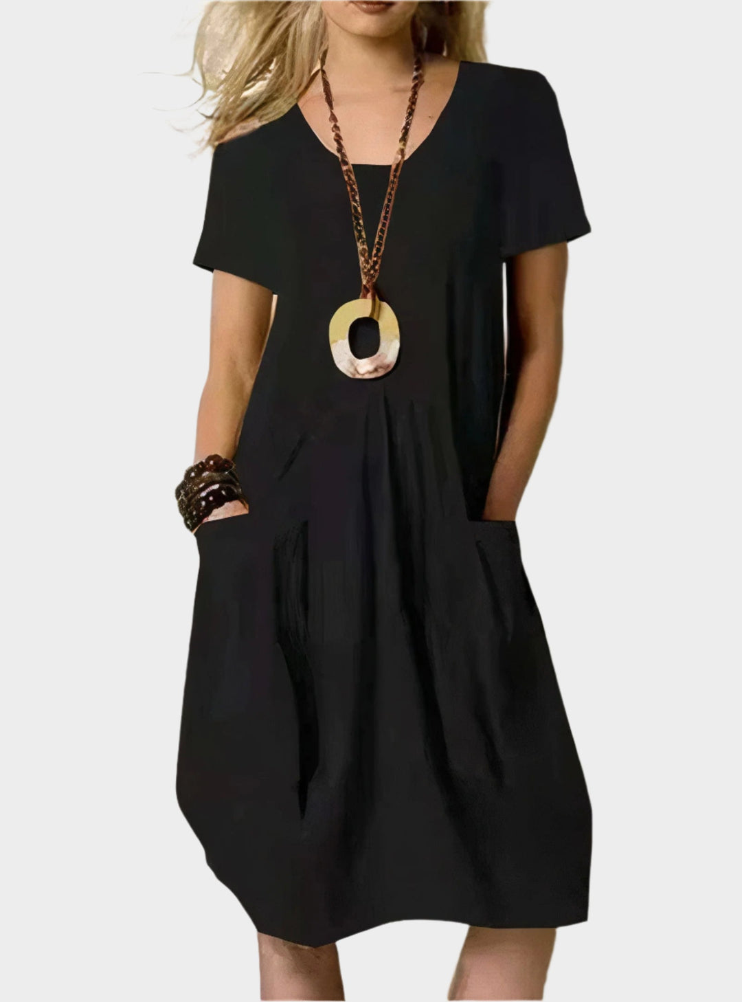 Airy Long Dress with Pockets