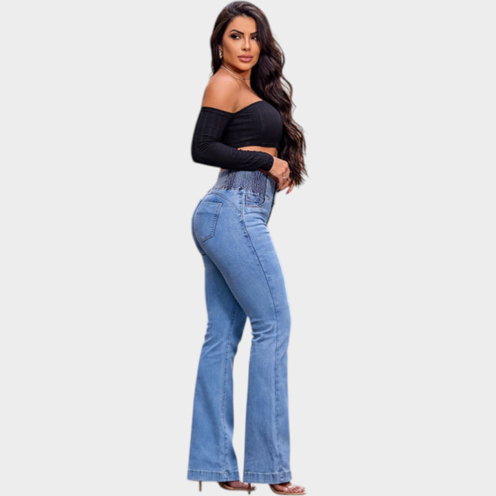 High-Waisted Flare Jeans