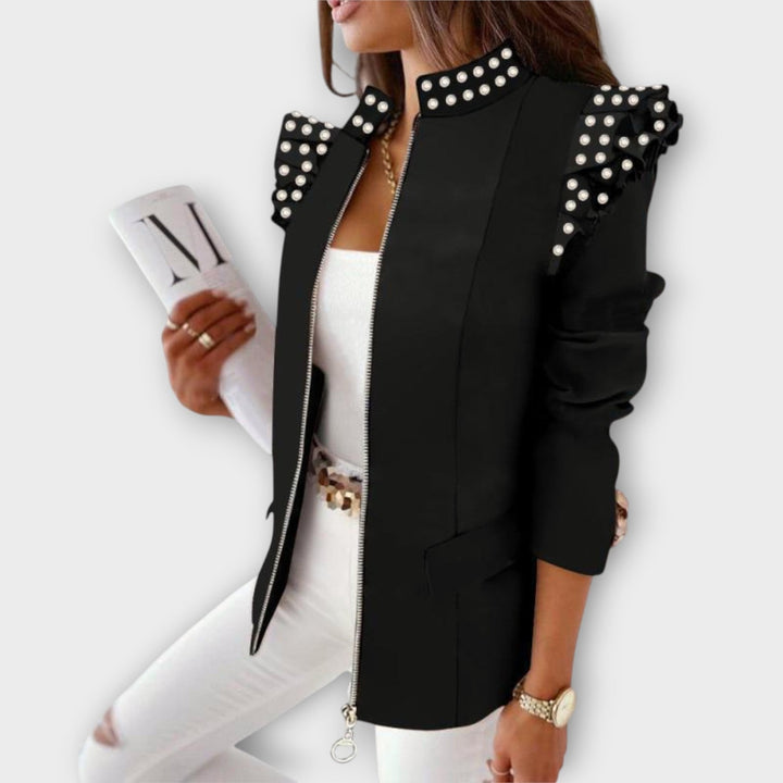 Bold Print Zip-Up Jacket