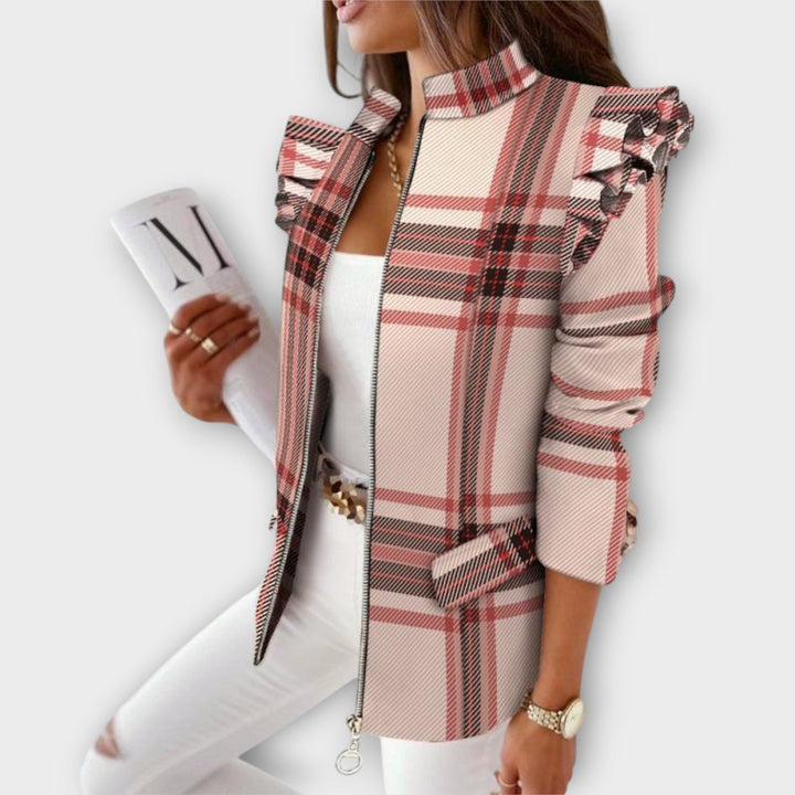 Bold Print Zip-Up Jacket