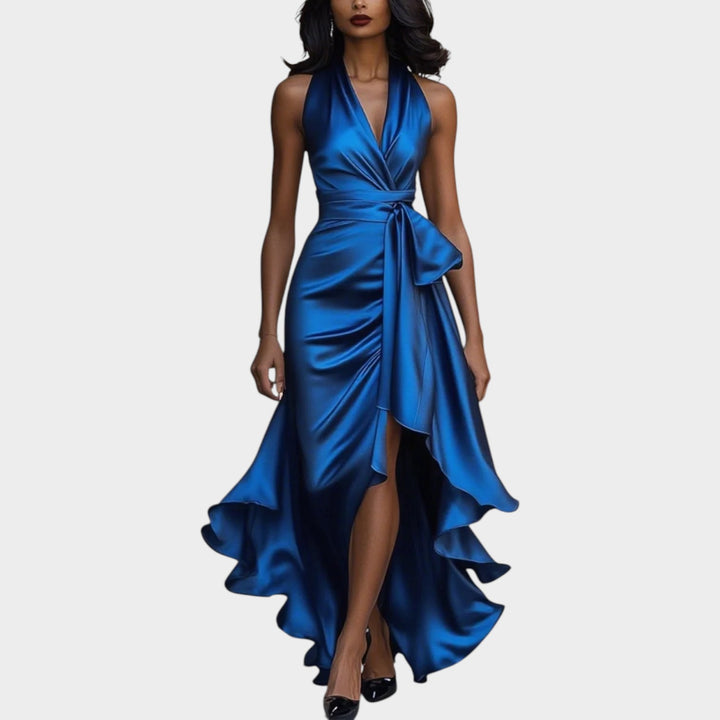Halter Wrap Evening Gown