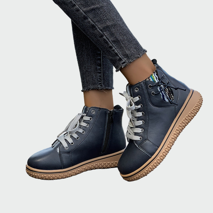Leather Ankle Boots with Orthopedic Support