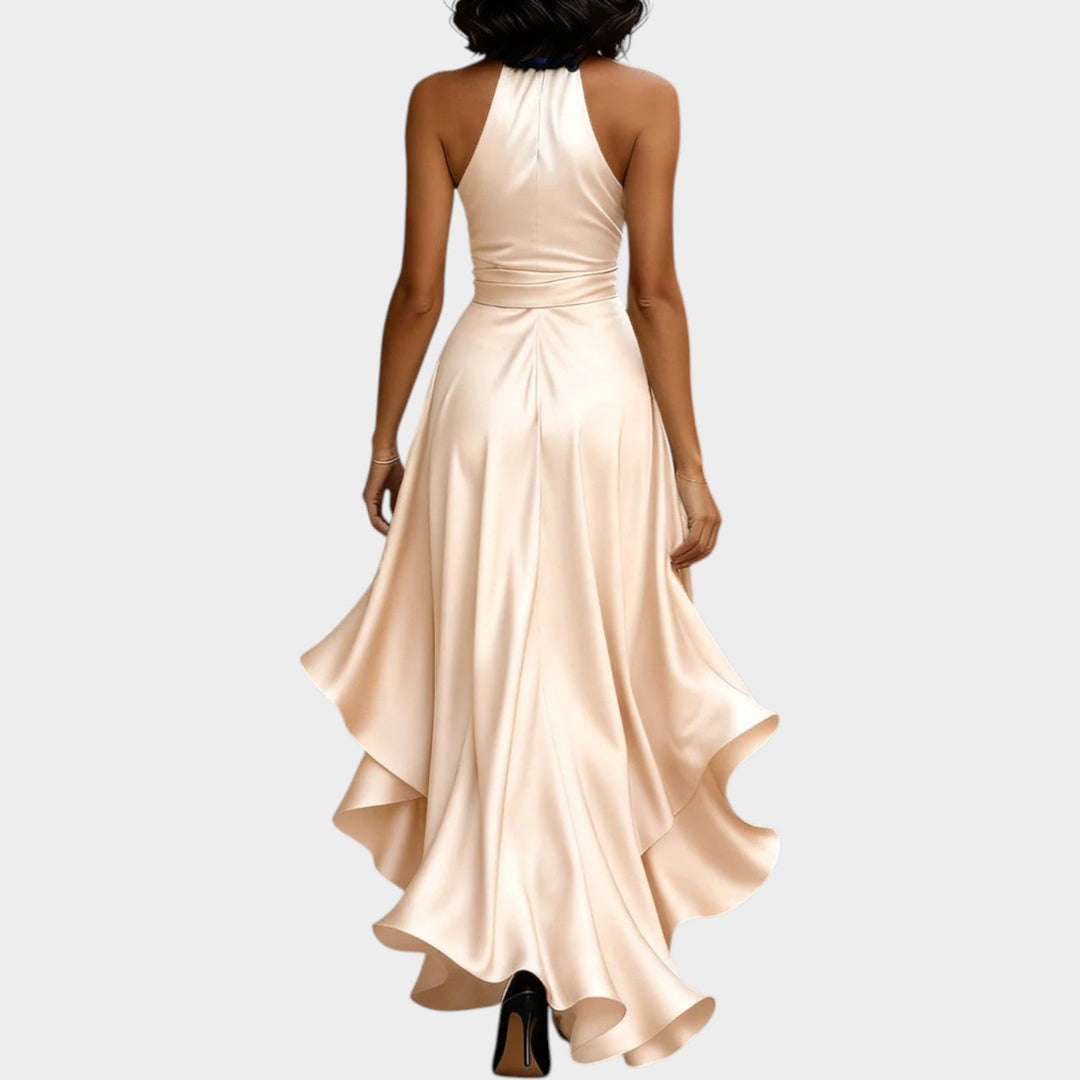 Halter Wrap Evening Gown