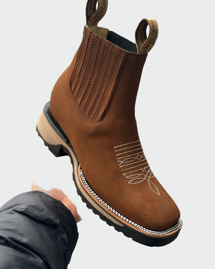 Leather Western Ankle Boots