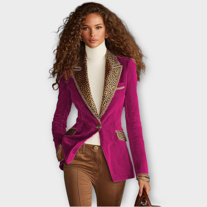 Statement Trim Velvet Tailored Blazer