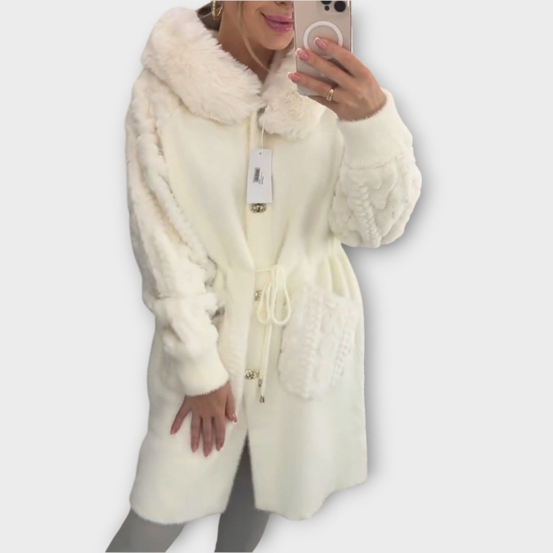 Warm and Stylish Faux Fur Hooded Winter Jacket