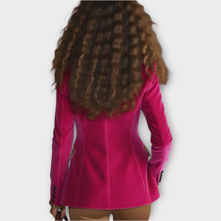 Statement Trim Velvet Tailored Blazer