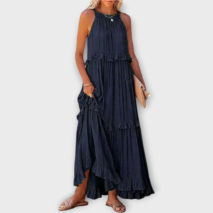 Dress with Thin Straps and Elegant Line